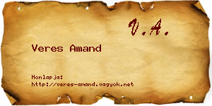 Veres Amand névjegykártya